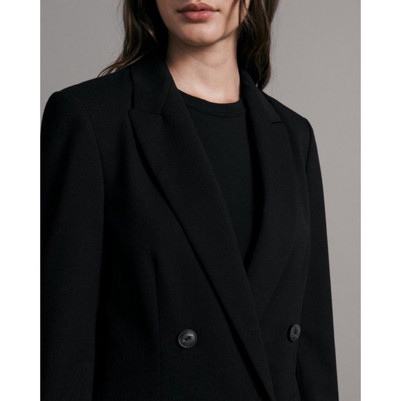 Rag & Bone ICONS Andie Classic Fit Twill Wool Blend Blazer NWT 8 Black - Picture 6 of 6